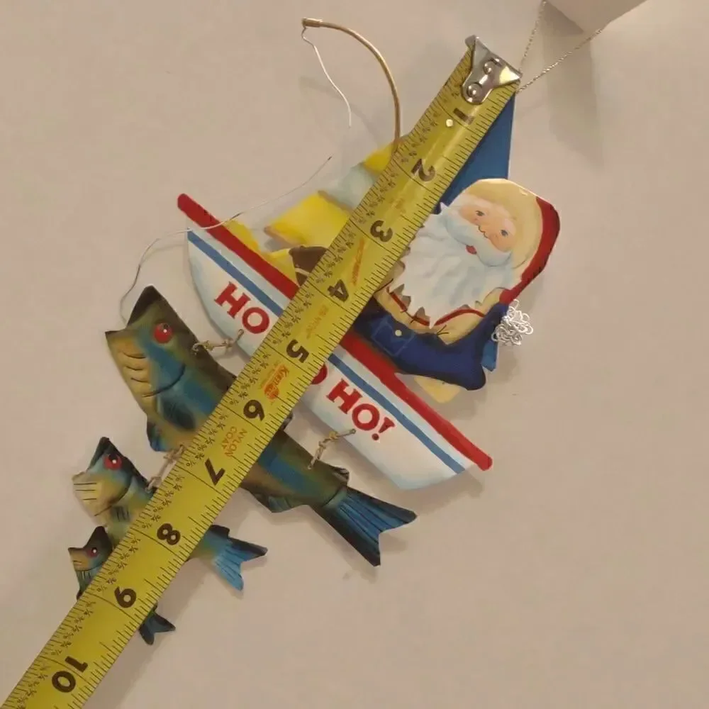 Santa Fishing Ornament